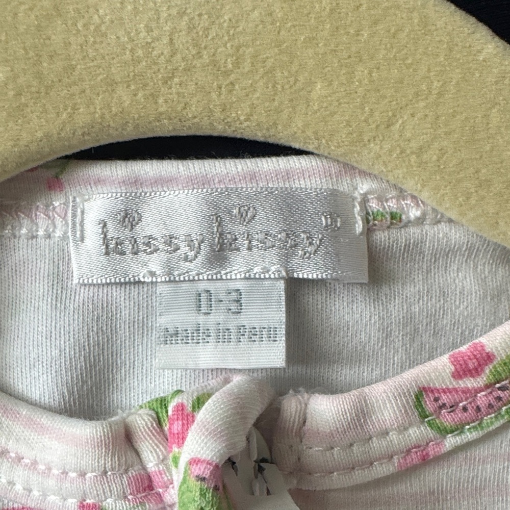 Kissy Kissy Pink Floral Striped Footie - Picture 3 of 3